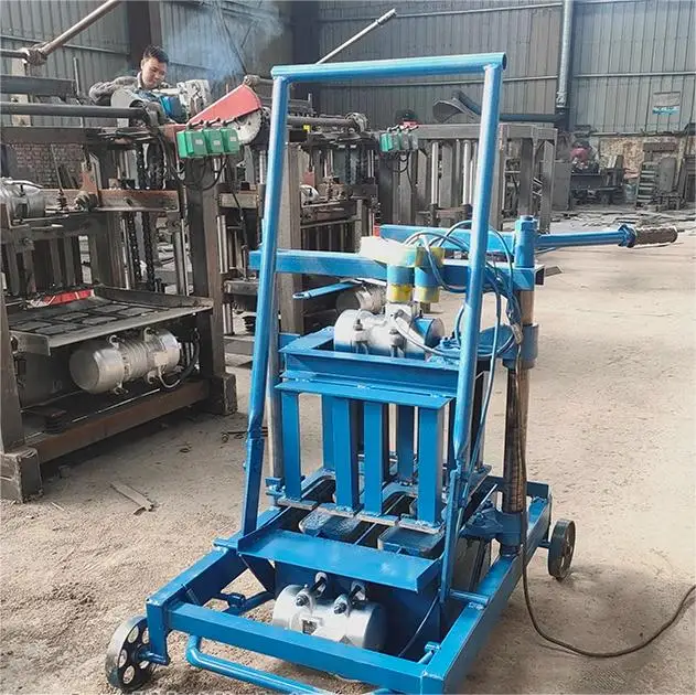 Small Mobile Brick Making Machine Manual Concrete Block Maker Construction New Condition Core Mold Component Clay Raw Material