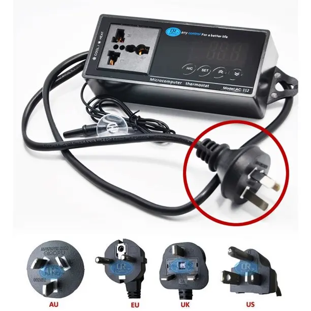AC-112 10リレー デジタルサーモスタット ±1℃高精度 冷却/加温 