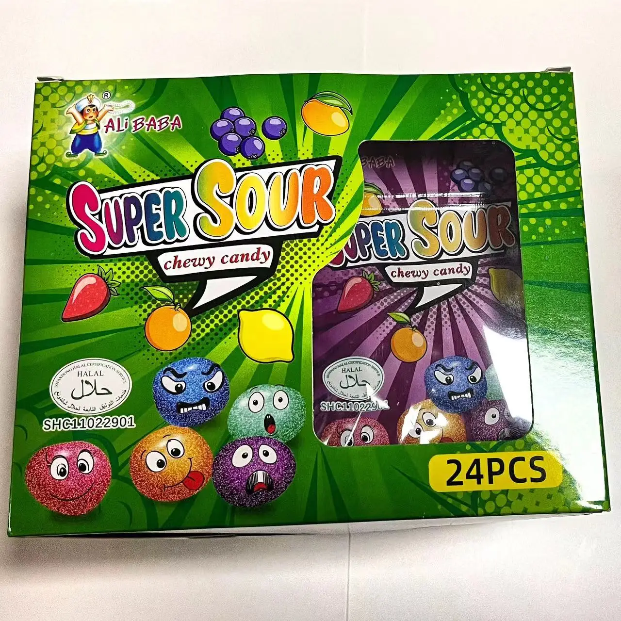 Fruit Flavor Wholesale Super Sour Bombs Candies Sweets Hard Chewy Candy