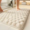 Tapis de salle de bain en mousse à mémoire de forme - Couverture complète avec bordure