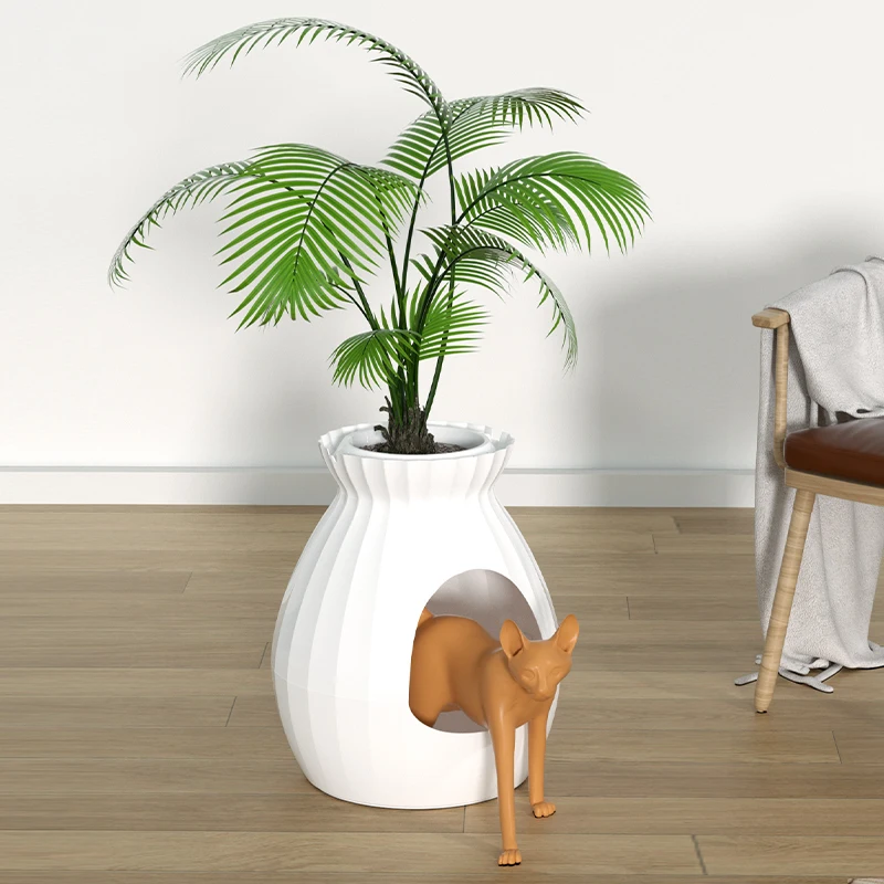 4in1 Plant Hidden Abs Cat Toilet Support Oem/odm Pet Furniture Cat