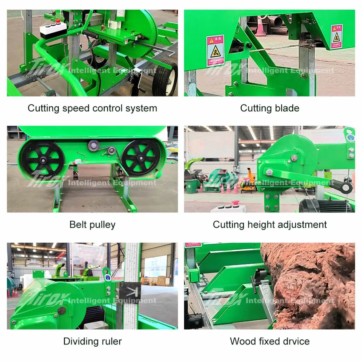 Mini Horizontal Wood Saw for Woodworking Engine-Centric Versatile Log Cutting Tool