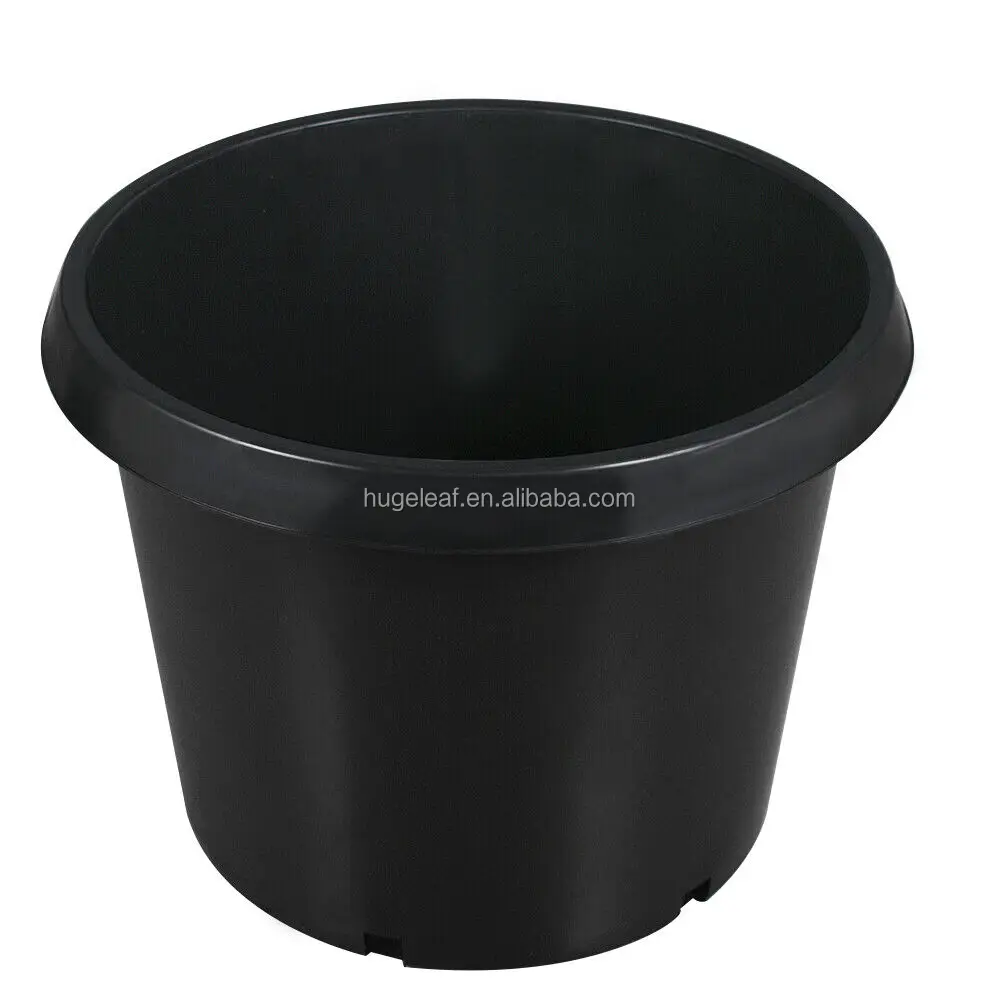 1 / 2 / 3 / 5 / 7 / 10 /15 Gallon Recycled Pp Black Plastic Plant