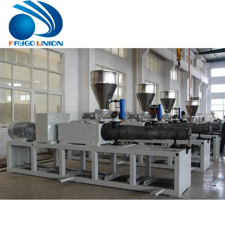 Faygo Union Twin Screw Extruder PVC PP PE PET Pipe Profile Making Machines
