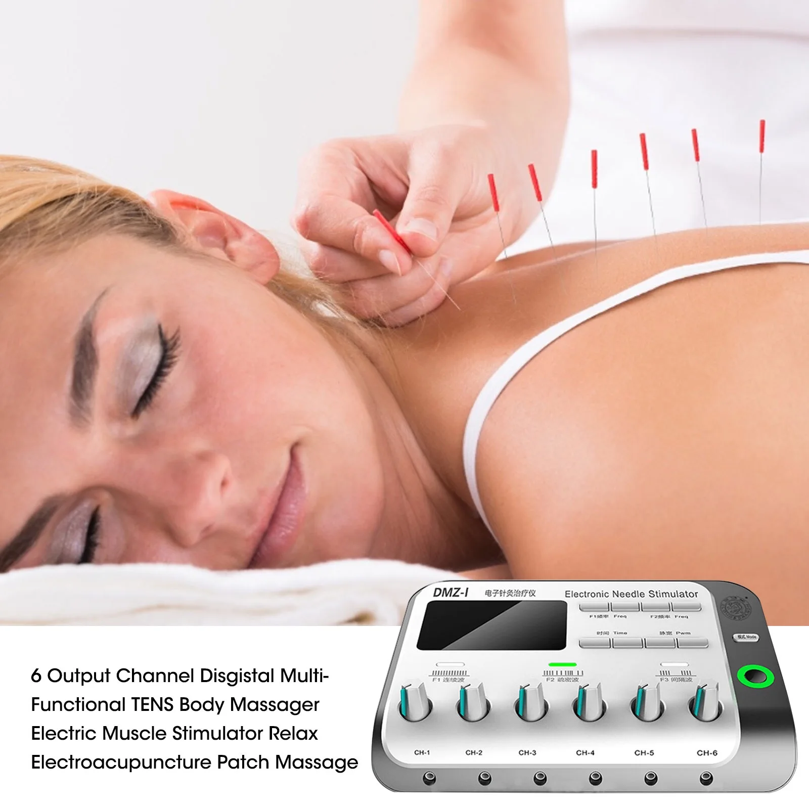 6Output Channel Electroacupuncture Acupuncture Needle Electric Muscle  Stimulator
