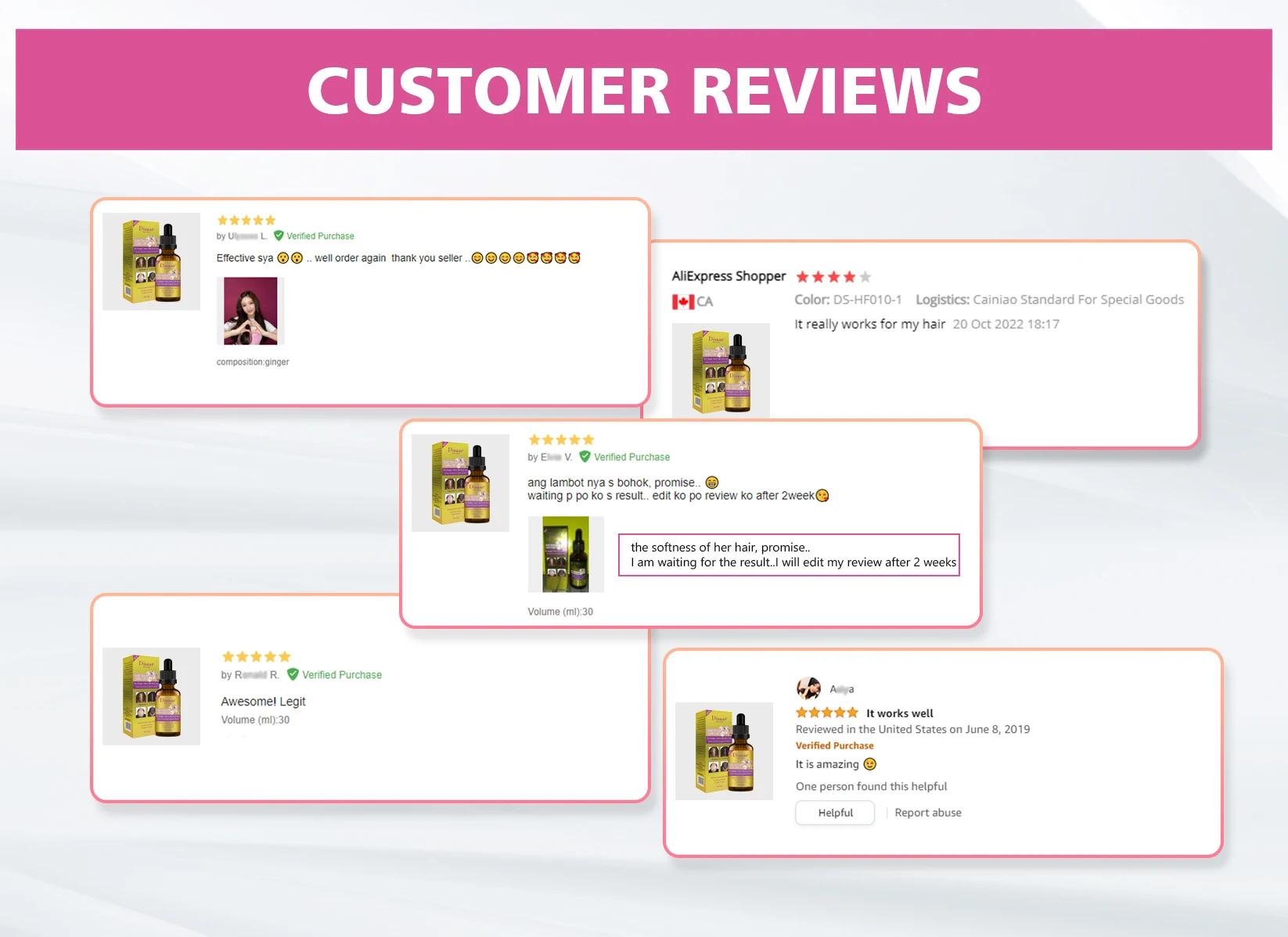 Natural Pure Hair Growth Essential Oil Ginger Hair Growth Oil 30ml