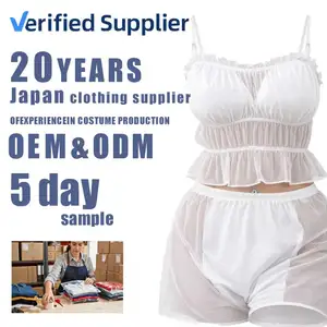 Sexy Women Elegant Satin Lace V-neck Sleeveless Babydoll Sleepwear Front Logo Factory Direct Nightwear for Brands