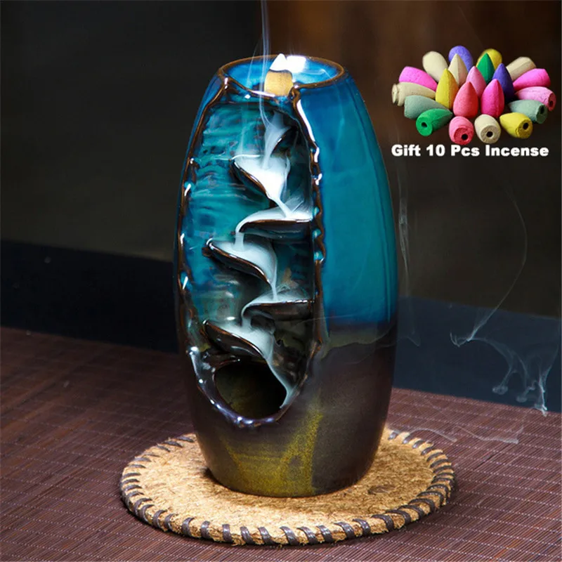 With 10cones Free Gift Waterfall Burner Ceramic Holder,Option For Mixed  Incense Cones (burner L And Size M) - Buy Incense u0026 Incense Burners,Cheap  