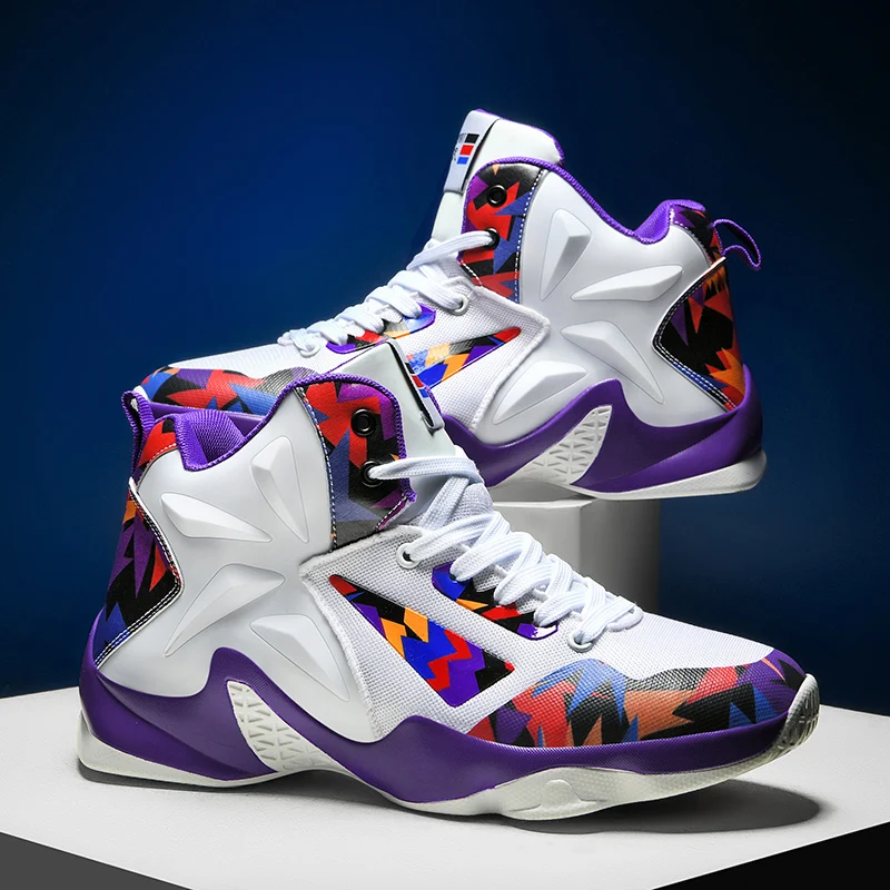 Men's Fashion Sneakers Basketball Shoes Breathable Anti-slip Basketball  Sneakers Gym Ankle Boots Shoes Basket Homme Men Footwear