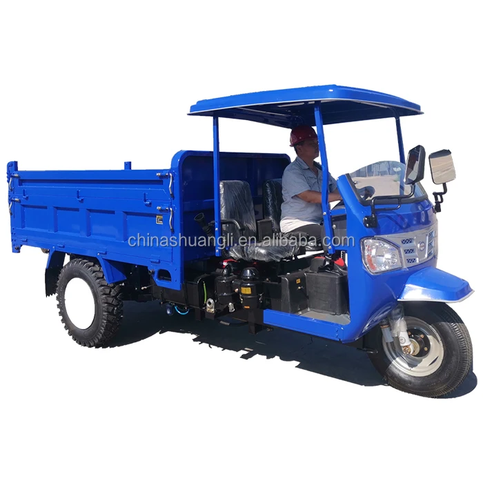 High Loading Wholesale High Quality Cheap Tricycle with Big Box Cargo Loader Rain protection Tilt Dump diesel Tricycles