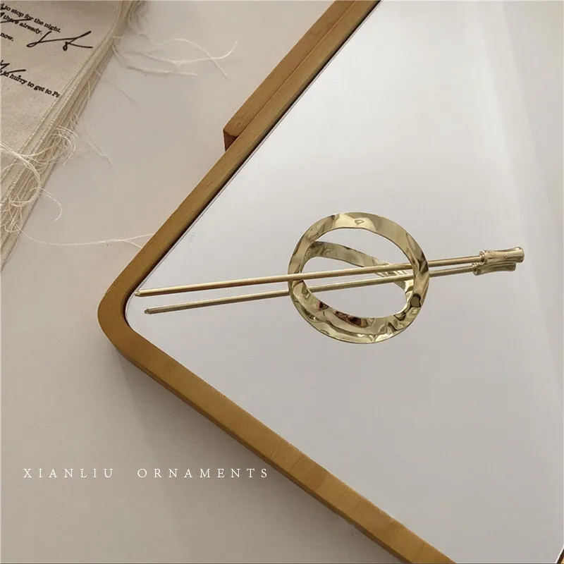 Veijer простая современная металлическая заколка для волос крутая Модная Золотая Серебряная в форме
