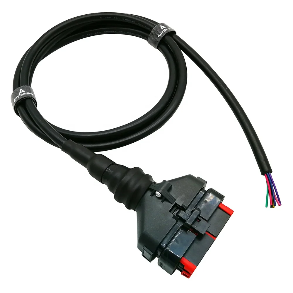 Custom Ecu Car Wire Harness 7761641 35p Connector Rectangular Car Ecu