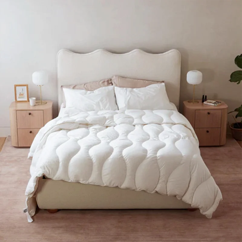 Borong Berkualiti Tinggi 800 Kuasa Isian 90% Bulu Angsa Bebek Bawah Musim Sejuk Selimut Duvet
