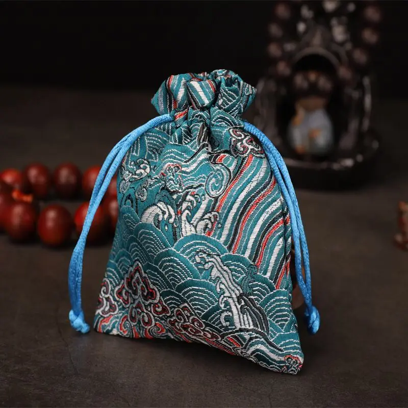 Оптовая продажа парчовый браслет 90x120 мм в китайском стиле Подарочные Упаковочные пакеты для ювелирных изделий