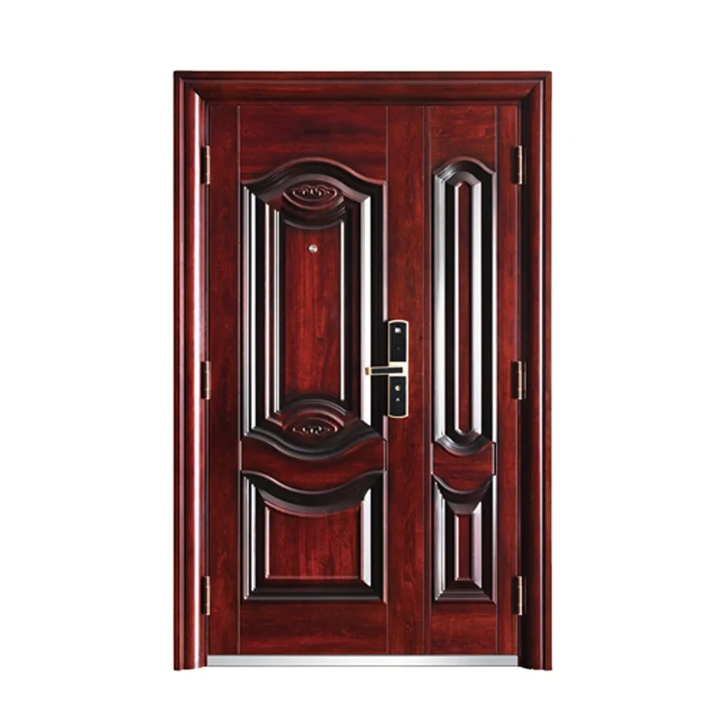 Security Steel Doors Front Entry Metal Door Exterior Waterproof High Quality From China Steel Doors Made in China for Home