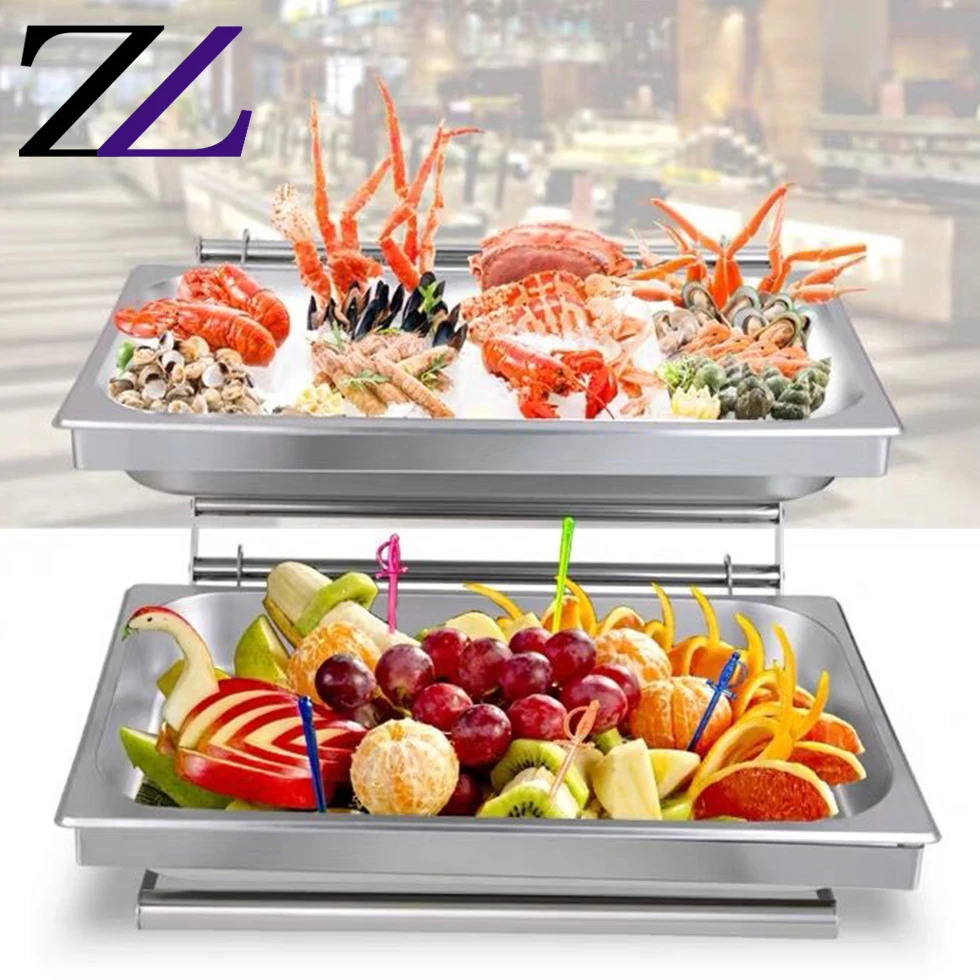 5 Star Fruit Buffetware Display Rectangle Rattan Stainless Steel Bracket Acrylic Window Metal Cake Stand Break Basket with Lid