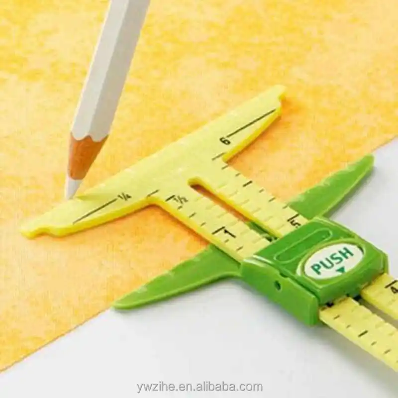 5-in-1 Plastic Tailor Ruler Sliding Gauge