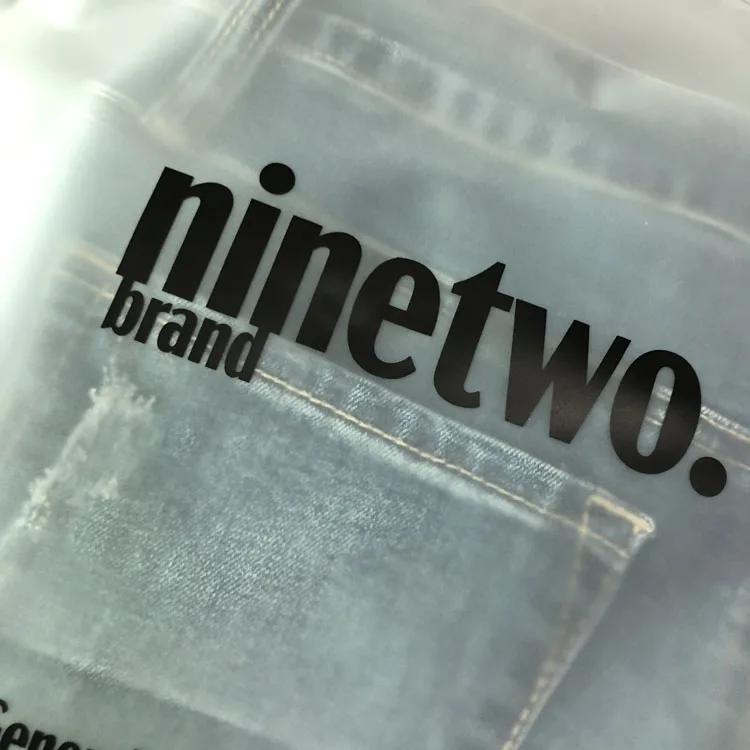 Custom Transparent PVC Slider Zip Lock Bags Frosted EVA Zipper Packaging Bag for Garment