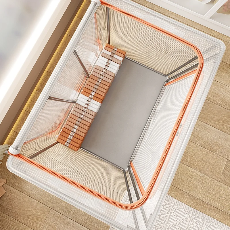 Borsa Portaoggetti Pieghevole 120L Per Armadio | Organizer In Tessuto Non Tessuto Con Manico Rinforzato | Contenitore Per Trapunte, Coperte E Biancheria