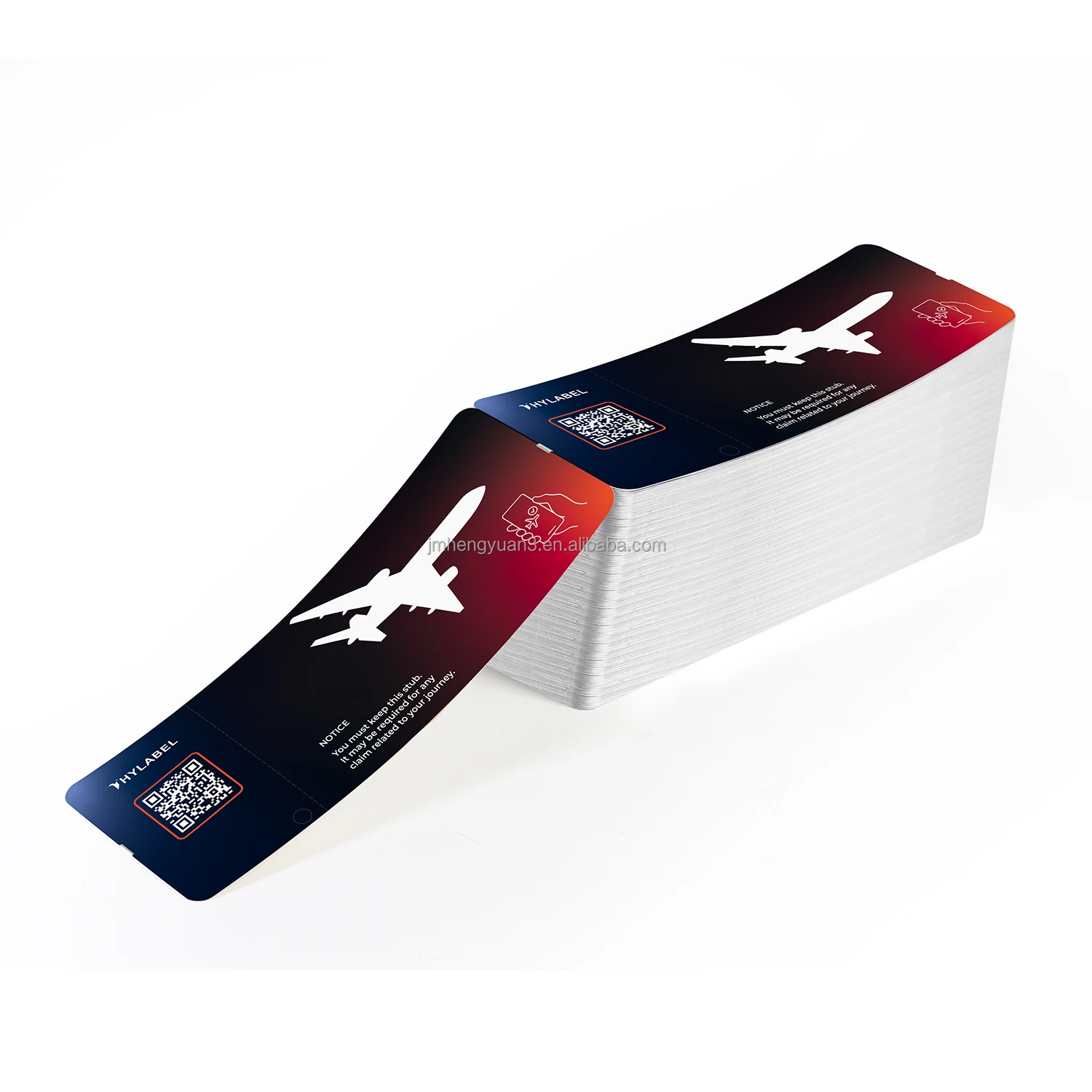 Printing Factory Custom Thermal Cardboard  for Airline Boarding Pass Thermal Paper