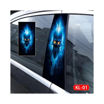 Car B column waterproof column stickers skull multi-style decoration B protective film modified three-dimensional stickers