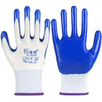 Sandy Nitrile Gloves Nylon Heavy Duty Work Custom Logo Non Slip Gloves Reliable Supplier