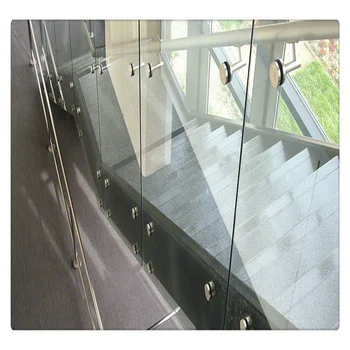 Modern style balustrade tempered glass stair glass railings on sale
