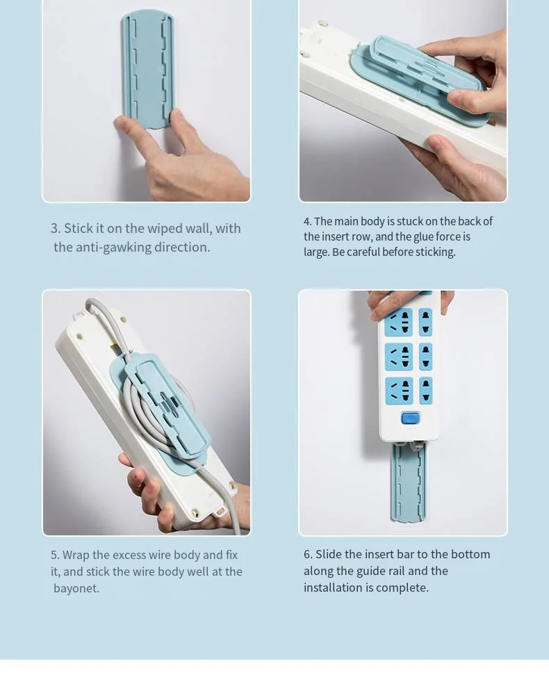 New non - punched socket can move wall hanging paste type wire insert plate fixer desk receiving wire winding details