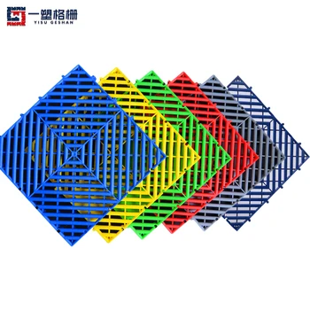 Hot Sell PP Plastic Car Wash Garage High quality Flooring Mats Vented Modular Floor Tiles For Car Beauty