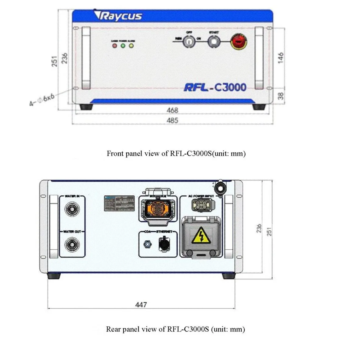 Fiber Laser Source Raycus 3000W for Fiber Laser Cutting Machine