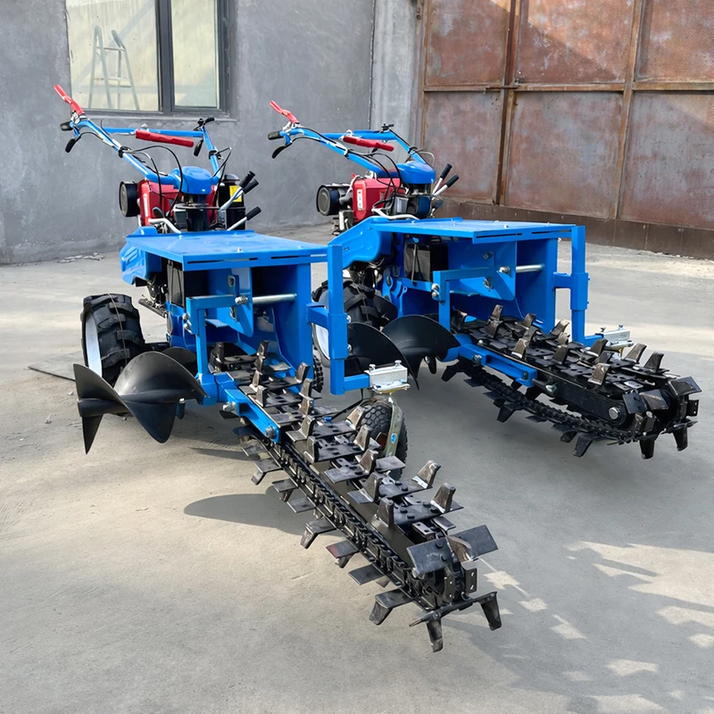ハンドチェーントレンチャー 小型農業用掘削機 15CM幅 90CM深さ