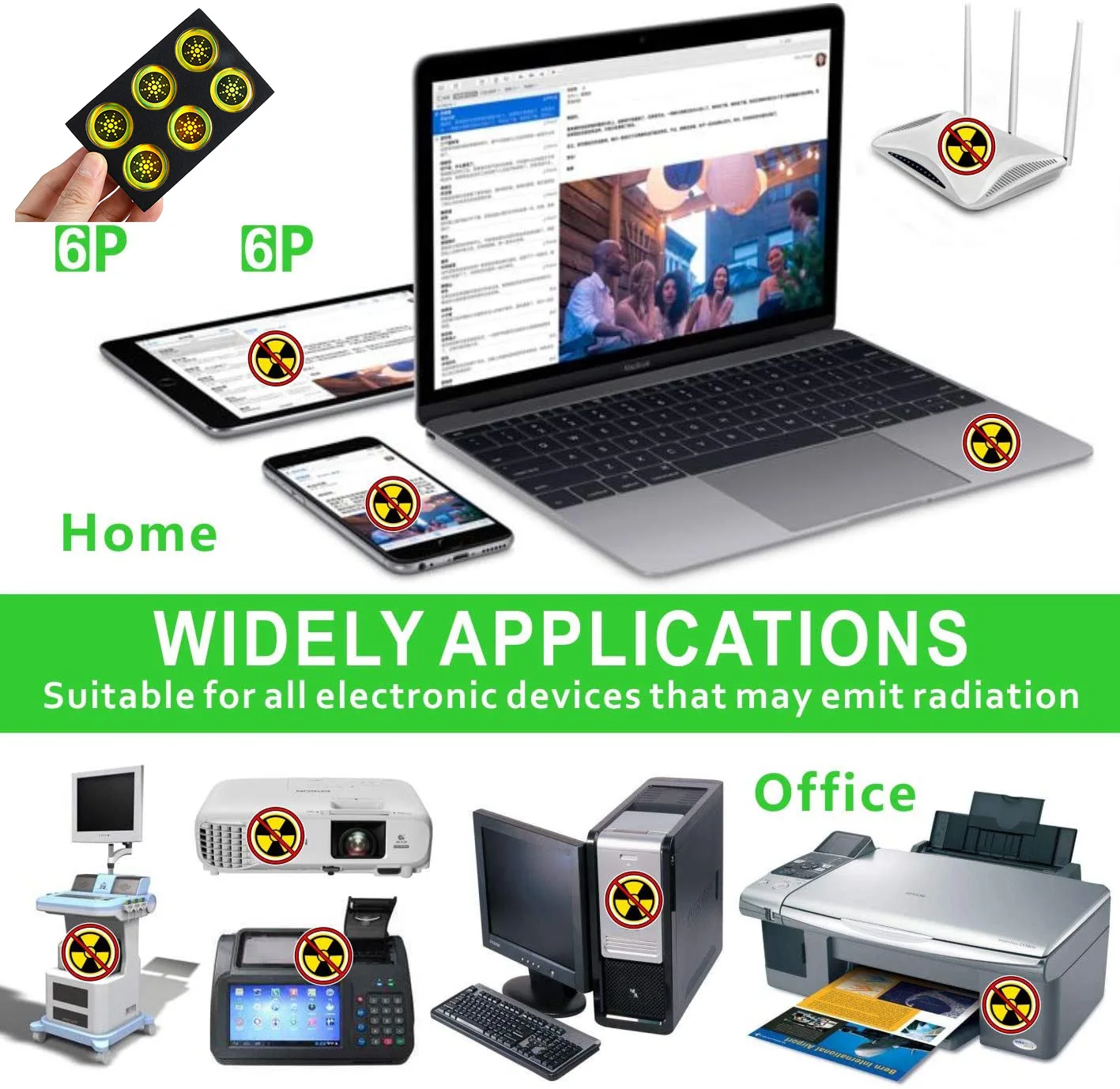 Wollet круговые энергетические узоры защищают Беременные зародыши мобильный телефон ЭМФ защита от излучения наклейка