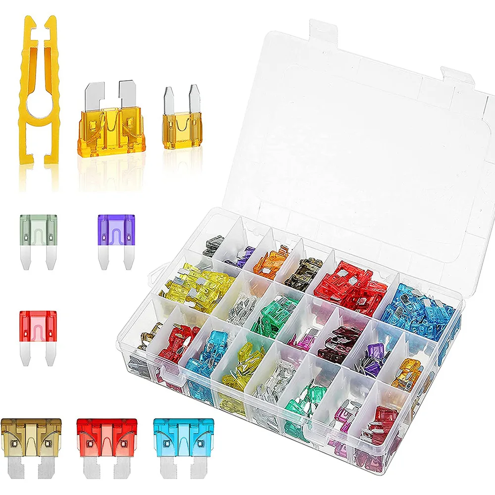 Kit De 300 Fusibles Auto Assortis - 160 Mini Lames + 90 Standard, 12V, Neuf, Pour Dépannage