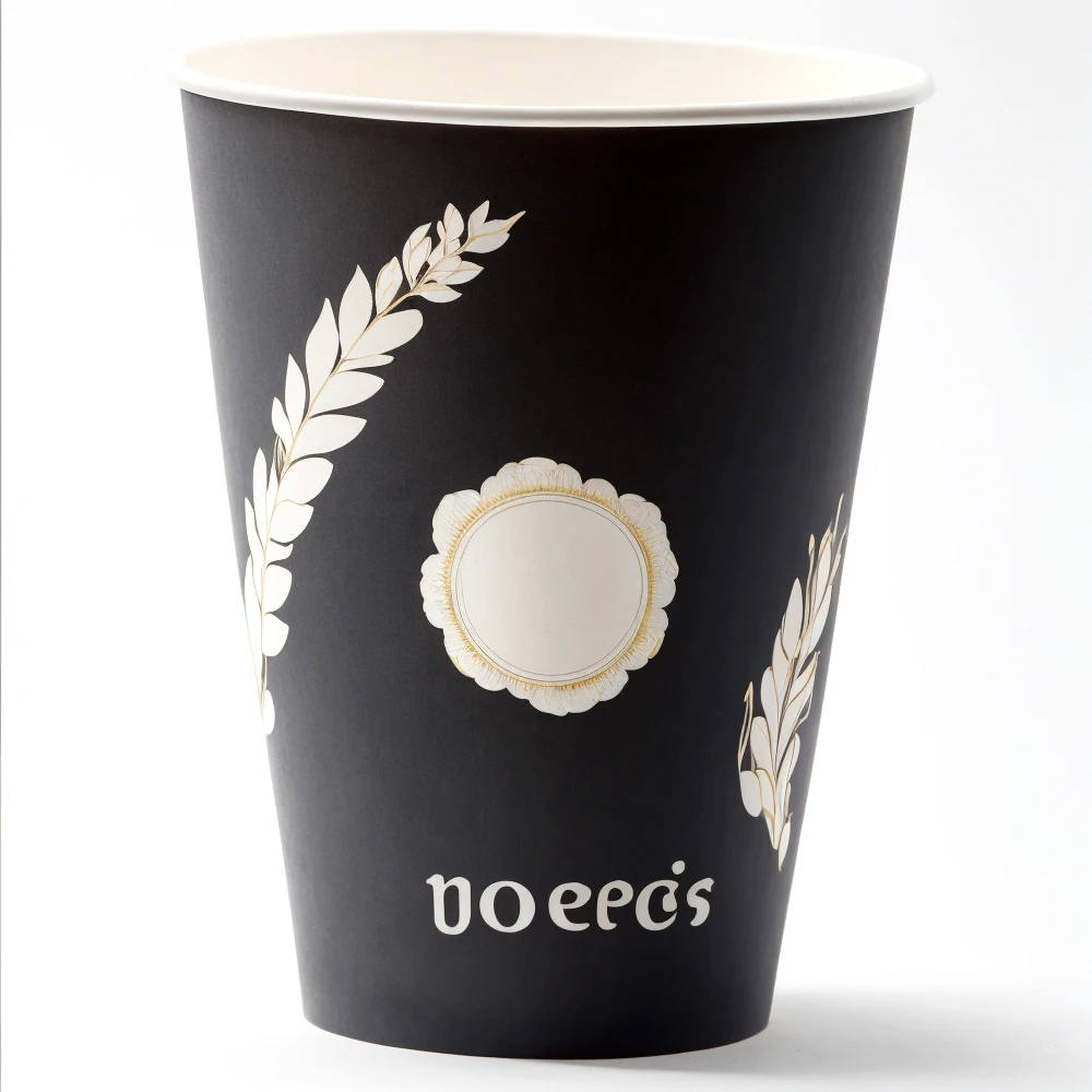 Wholesale custom logo biodegradable coffee cups disposable single wall take away paper cup with lids