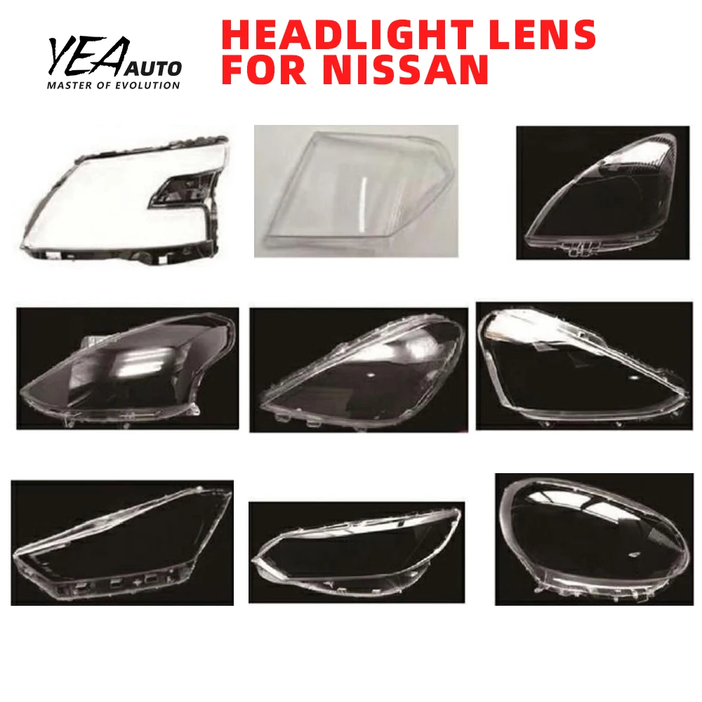 product car headlight cover lens glass lampshade cover lens for nissan teana patrol murano maxima qashqai light lens cover housing-36