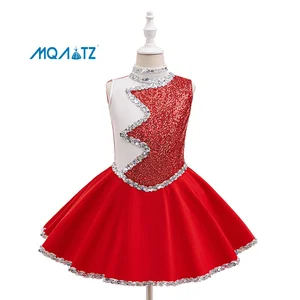 MQATZ Kid Sequin Dance Costume for Children Jazz Tap Soft Tulle for Young Dancers
