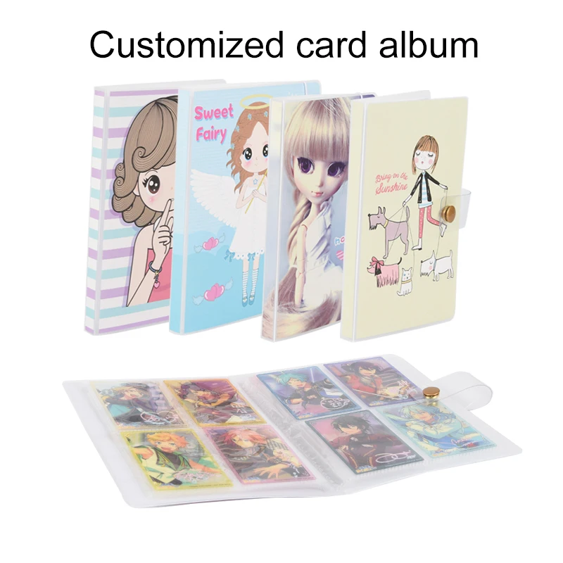 Blank 60 Capacity Trading Card Photo Holder bts Album de Cards with snap button