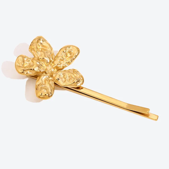 European Style Flower Stainless Steel Hair Clips for Women and Girls Alloy Metal Hair Decoration Accessories