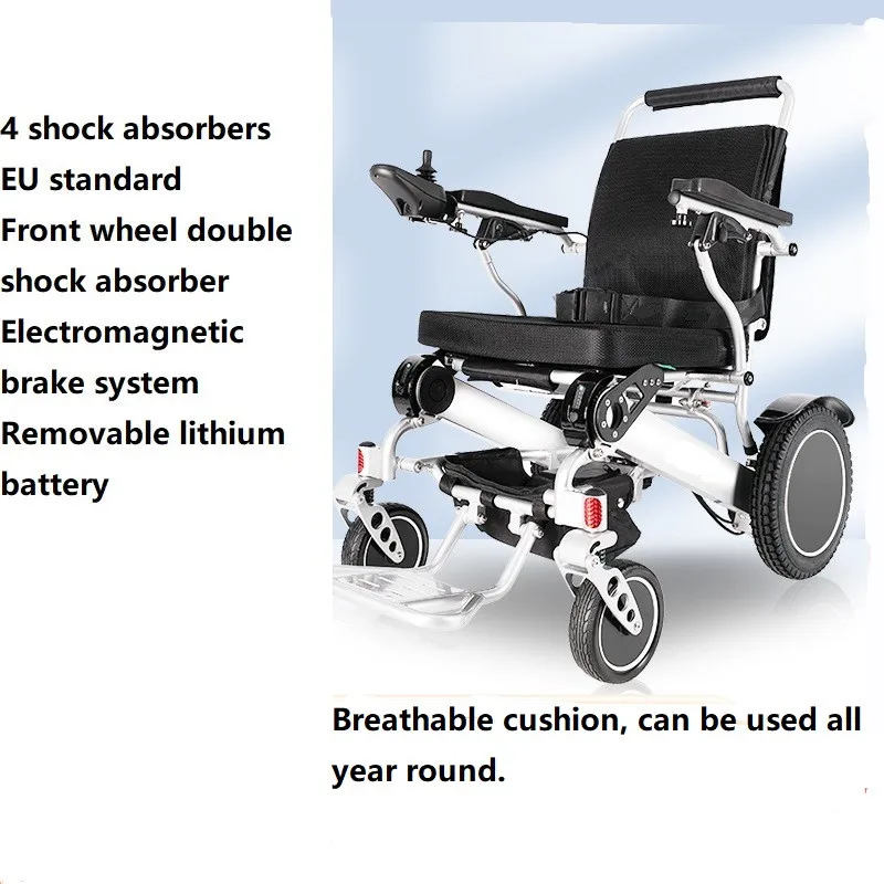 2023 stylish motorized lightweight one key automatic foldable wheelchair factory