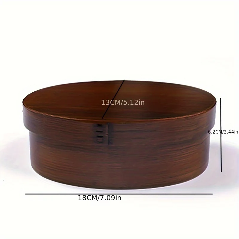 Multilayer Bento Box With Lid Solid Color Portable Wooden Lunch Box for School Office Workers