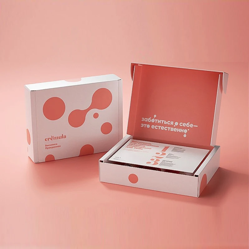 Custom Printing Gray Corrugated Cardboard Shipping Package Boxes Designed Colored Mailer Logo Customized Paper Boxes
