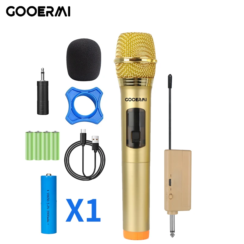 Gooermi 238S High Quality Cordless Mic for Karaoke & Speech