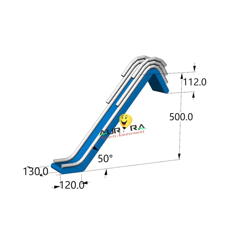 Factory custom gray adults inflatable water slide outdoor kids long inflatable water slide  for swimming