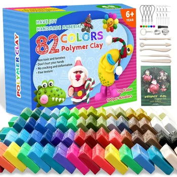Children's DIY Dough Craft Toy 82 Color 10 Grams Polymer Clay Kit