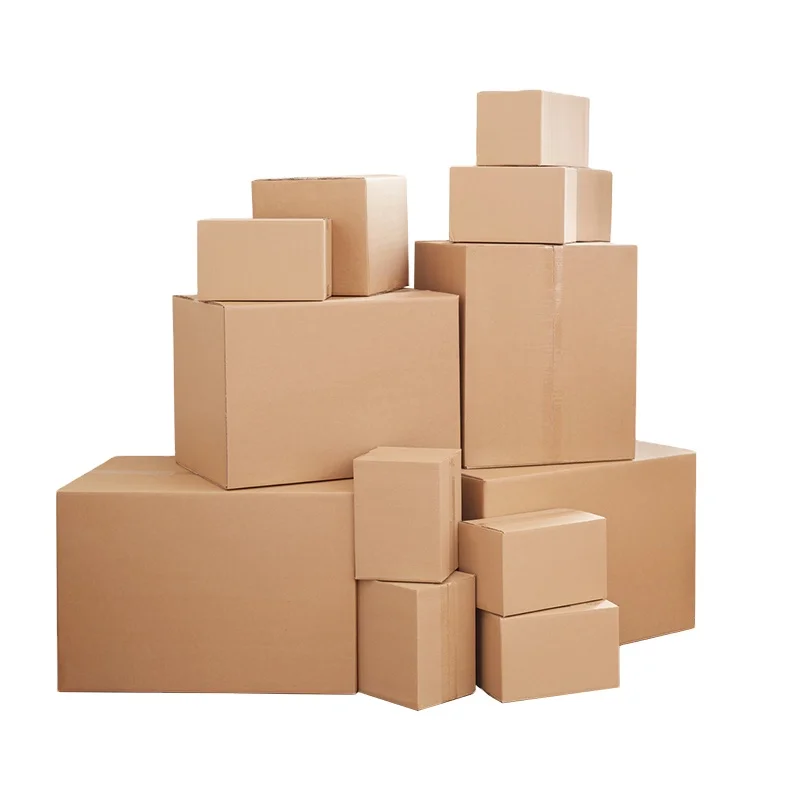 Customized Corrugated Cardboard Boxes Shipping Containers  Parcels Transportation Packaging Recyclable Materials