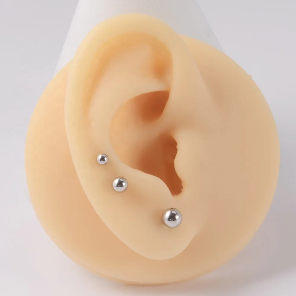 20G Surgical Steel Ear Studs Small Ball Screws Small Earrings Daith Ear Bone Cartilage Piercing Body Jewelry Wholesale 3/4/5mm