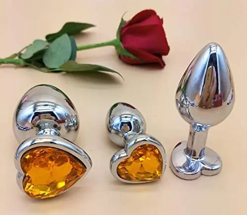 3pcs Set Luxury Metal Butt Toys - Heart Shaped Anal Trainers