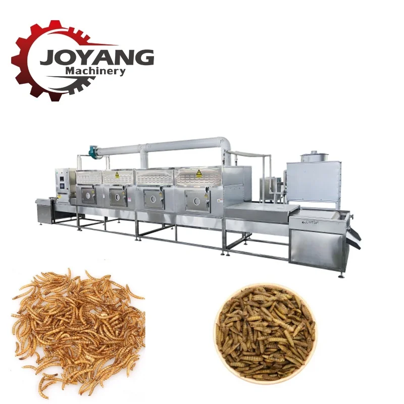 Automatic BSF Worm Drying Equipment Larvae Quick Drying Microwave Insect Larvae Dryer Machine