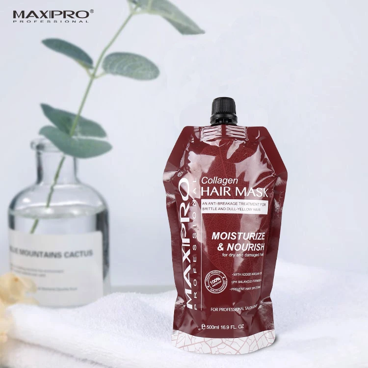 MAXIPRO Herbal Argan Oil Virgin Hair Fertilizer Cream Keratin Collagen Hair Mask Brazilian Keratin Hair-Repairing Treatment
