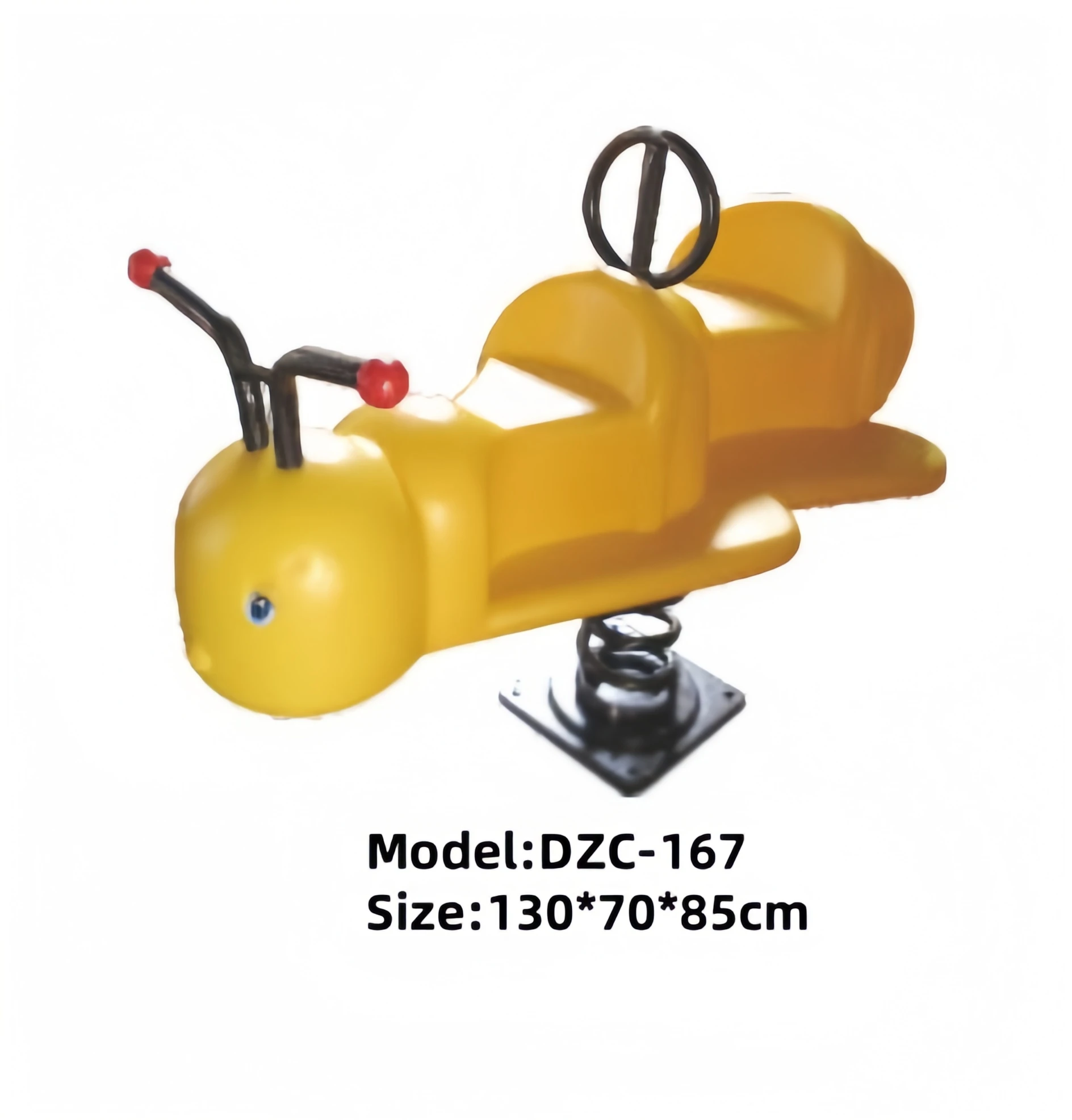 DZC-PLAY Outdoor Playground Spring Rocking Plastic Chair for Park